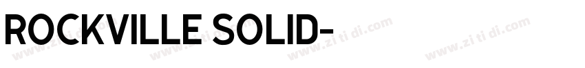 Rockville Solid字体转换